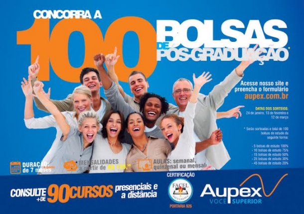 Aupex divulga lista de cursos de Pós-graduação presenciais com matrículas para 2014