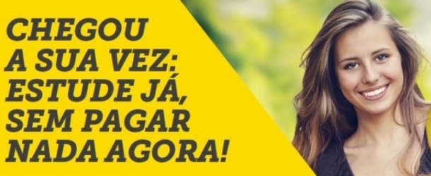 Comece a estudar hoje e pague a mensalidade só em 30 de abril