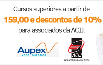 Convênio entre Aupex e ACIJ beneficia associados com 10% de desconto nas mensalidades
